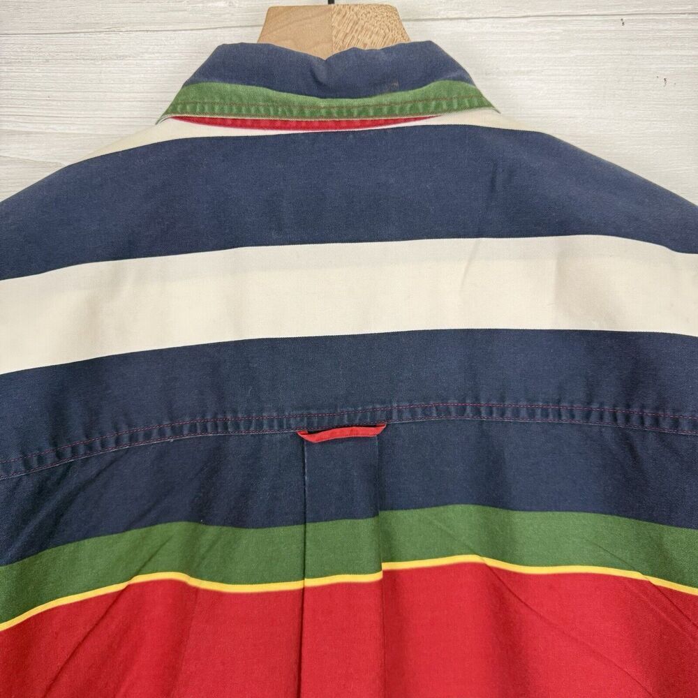 Vtg CHAPS Ralph Lauren‎ Shirt Mens L Striped Long Sleeve Button Down Western 90s - Picture 6 of 13